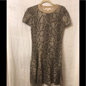Michael Kors snake-print sweater dress size S